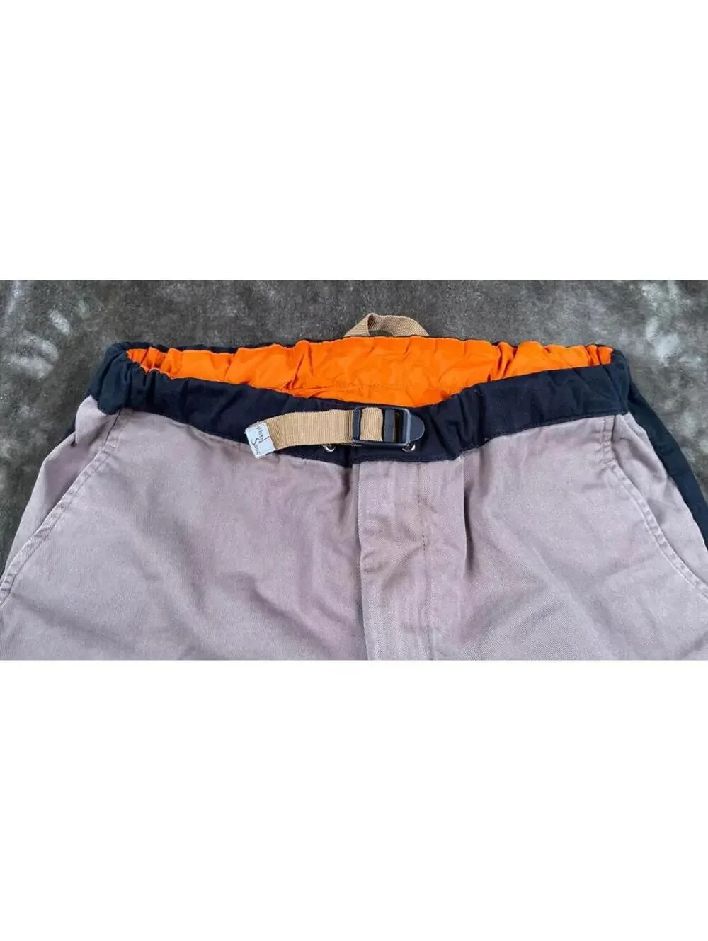 White Sand Men's Casual Cotton Pants Two Toned Tan/Black Size 30-32